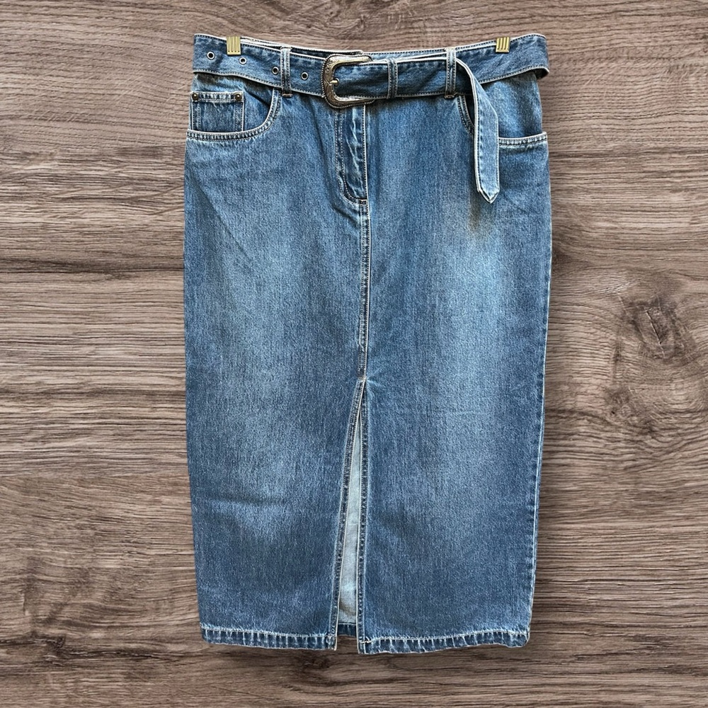 House of Harlow Midi Jean Skirt